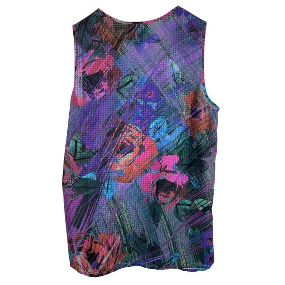 Lane Bryant Womens Sleeveless Ruffle Floral Top Size 16 Multicolor Polyester - Picture 4 of 7